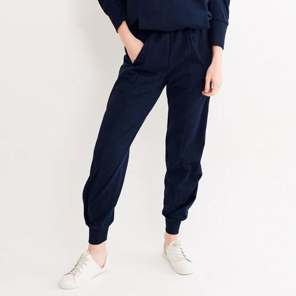Zero + Maria Cornejo Akeo French Terry Sweatpants Dark Navy Blue Size Small - Picture 1 of 11